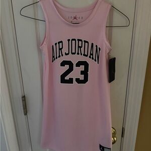 Jordan Pink Tank Top with Red Logo